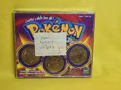 1999 Pokemon Battling Coin Game 3 Coins Opened /case 13 - Image 1