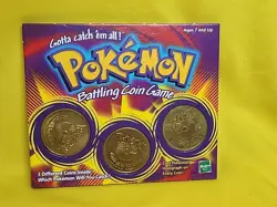 1999 Pokemon Battling Coin Game 3 Coins Opened /case 13 - Image 2