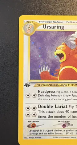 Vintage URSARING Pokemon Card 2001 1st Edition Holo Neo Discovery 15/75 - Image 2
