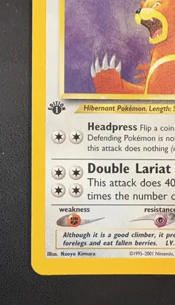 Vintage URSARING Pokemon Card 2001 1st Edition Holo Neo Discovery 15/75 - Image 3