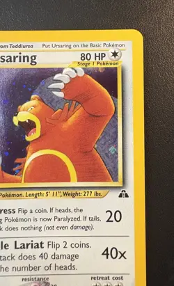 Vintage URSARING Pokemon Card 2001 1st Edition Holo Neo Discovery 15/75 - Image 5
