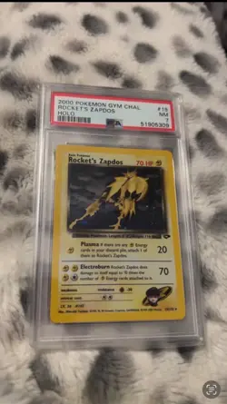 Pokemon Gym Challenge Rocket’s Zapdos Unlimited PSA 7 - Image 1