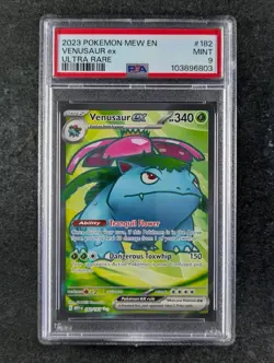 2023 Pokemon VENUSAUR EX #182/165 Scarlet & Violet 151 Ultra Rare English PSA 9 - Image 1