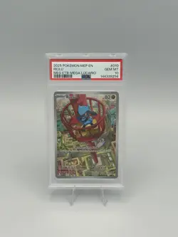 RIOLU PSA 10 BLACK STAR PROMO #010 2025 POKEMON MEP EN-ME - Image 1