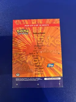 Misty Topps Chrome Pokemon TV Animation Edition Pop-Up #4 2000 - Image 2