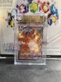 Pokemon TCG Charizard VMAX 020/189 Darkness Ablaze Ultra Rare Holo Beckett 10 - Image 1