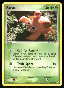 Pokemon Tcg Paras #72 Pokemon Fire Red & Leaf Green NM - Image 1