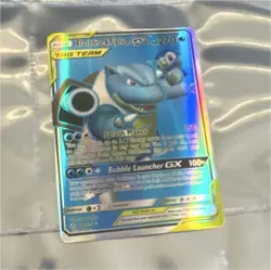 Pokemon TCG Blastoise & Piplup GX TAG TEAM Ultra Rare Full Art 214/236 Holo - Image 1