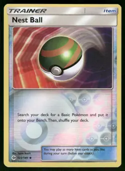 Nest Ball 123/149 Uncommon Reverse Holo NM Pokemon SM Base Set - Image 1