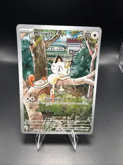 Pokemon TCG Meowth 106/094 Phantasmal Flames Illustration Rare A - Image 1