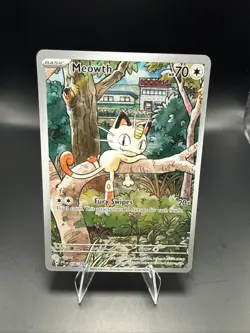 Pokemon TCG Meowth 106/094 Phantasmal Flames Illustration Rare A - Image 2