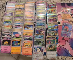 Pokemon Card Lot 194 Total, Holos, Reverse Holos, EX, Full Art - Image 1