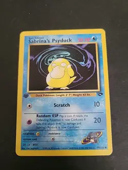 LP Pokemon 1st Edition Gym Challenge Sabrina's Psyduck 99/132 - Image 1