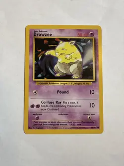 Pokemon TCG Drowzee Base Set 49/102 Regular Unlimited Common - Image 1