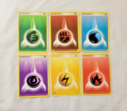 Pokemon e-Reader Energy 6 Lot Water, Fire, Grass, Fight, Lightning, Psychic (MP) - Image 2