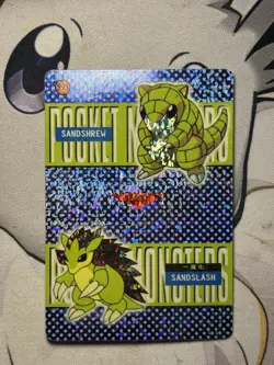 Pokemon Sandshrew Sandslash Pocket Monsters Nintendo Vending Prism Sticker - Image 1