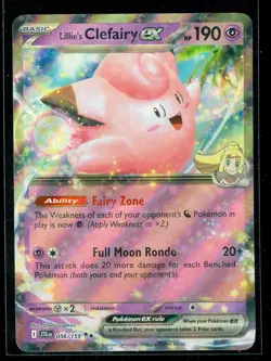 Pokemon LILLIE'S CLEFAIRY EX 056/159 Journey Together ULTRA RARE HOLO - MINT - Image 1