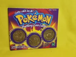 1999 Pokemon Battling Coin Game 3 Coins Opened /case 11 - Image 2