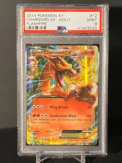 Pokemon 2014 XY Flashfire 12/106 Ultra Rare Holo Charizard EX PSA 9 Mint - Image 1