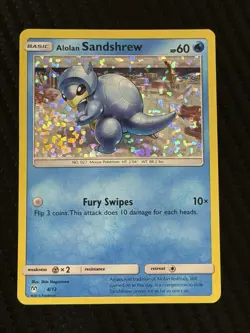 Pokemon TCG Alolan Sandshrew McDonalds Promos 4/12 Holo Promo - Image 1