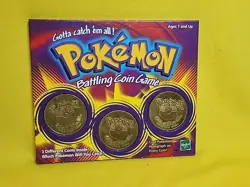 1999 Pokemon Battling Coin Game 3 Coins Opened /case 10 - Image 3