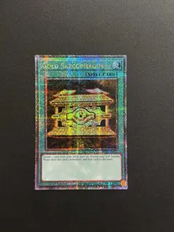 2024 YUGIOH RA02 25TH QCR SECRET RARE GOLD SARCOPHAGUS NM - Image 1