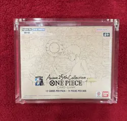 One Piece Anime 25th Collection Booster Box EB-02 Factory Sealed W Acrylic Case - Image 1