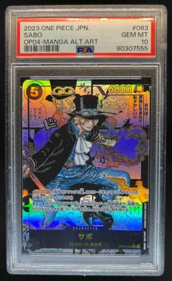 2023 One Piece Japanese Sabo OP04 Manga Alternate Art #083 PSA 10 Gem Mint - Image 1