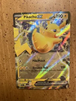 SV02 Paldea Evolved 063/193 Pikachu ex Pokemon Card TCG Holo Double Rare Foil LP - Image 1