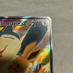 EEVEE & SNORLAX GX Tag Team Black Star Promo SM169 NM Pokemon Card 2019 - Image 2