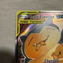 EEVEE & SNORLAX GX Tag Team Black Star Promo SM169 NM Pokemon Card 2019 - Image 5