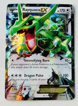 Pokemon Rayquaza EX 75/108 Roaring Skies Ultra Rare Holo Card English - Image 1