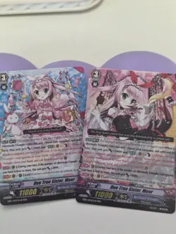 Cardfight Vanguard EB10 Foil Duo True Sister Meer RRR Lot of 2 Cards - Image 1