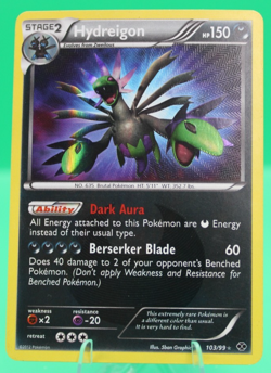 Hydreigon 103/99 Next Destinies Holo SECRET RARE Pokemon Card Shiny BW 2012 MP - Image 1