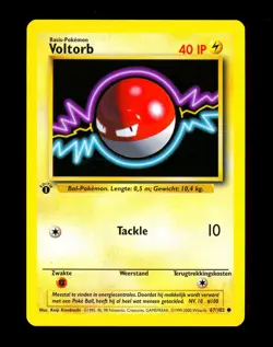 1999 Pokemon VOLTORB Base Set 1ST EDITION DUTCH Non Holo Card 67/102 NM+ MINT - Image 1