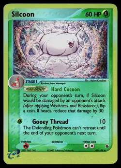 Pokemon Card - Silcoon Ruby and Sapphire 43/109 Uncommon Reverse Holo - Image 1