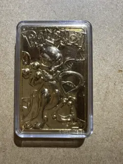 1999 Pokemon Trading Card 23k Gold Plated Lot Mewtwo Poliwhirl Pikachu - Image 3