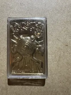 1999 Pokemon Trading Card 23k Gold Plated Lot Mewtwo Poliwhirl Pikachu - Image 5