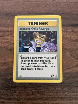 Pokemon TCG Card Team Rocket Set 76/82 - Imposter Oak's Revenge Trainer NM - Image 1