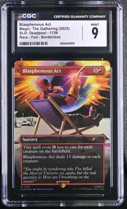Magic: The Gathering 2025 English Blasphemous Act 1756 SLD: Deadpool Rare CGC 9 - Image 1