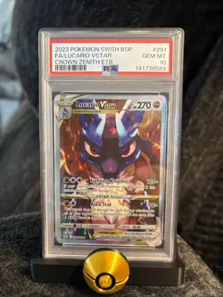 Pokemon TCG Crown Zenith Lucario VSTAR SWSH291 Promo Card PSA 10 - Image 1