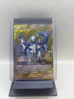 2019 Pokemon Cosmic Eclipse #220 Arceus & Dialga & Palkia GX Full Art Tag Team - Image 1
