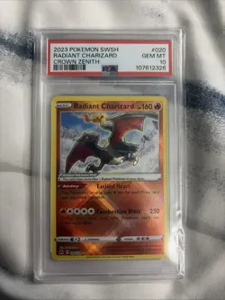Radiant Charizard 20/159 Pokemon TCG Crown Zenith PSA 10 GEM MT - Image 1