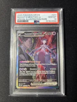 TEAM ROCKET'S MEWTWO EX PSA 10 - 2025 POKEMON DRI EN-DESTINED RIVALS #231 - Image 1
