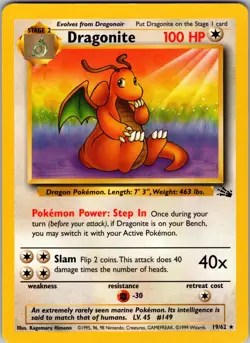 Dragonite (19) Rare Fossil 19/62 NM - Pokemon TCG - Image 1