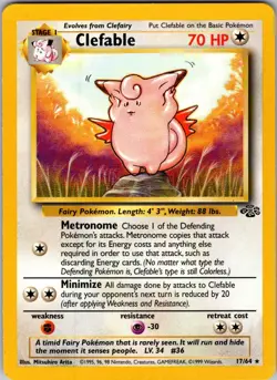Clefable (17) Rare Jungle 17/64 LP - Pokemon TCG - Image 1