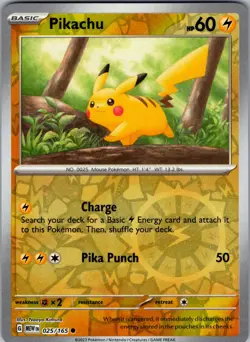 Pikachu - Reverse Holo Common SV: Scarlet & Violet 151 025/165 NM - Pokemon - Image 1