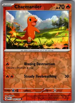 Charmander - Reverse Holo Common SV: Scarlet & Violet 151 004/165 NM - Pokemon - Image 1