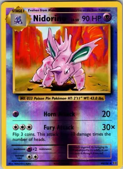 Nidorino Reverse Holo Uncommon XY - Evolutions 44/108 NM - Pokemon TCG - Image 1