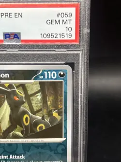 2025 Pokemon Umbreon Reverse Holo Prismatic Evolutions 059/131 PSA 10 - Image 2